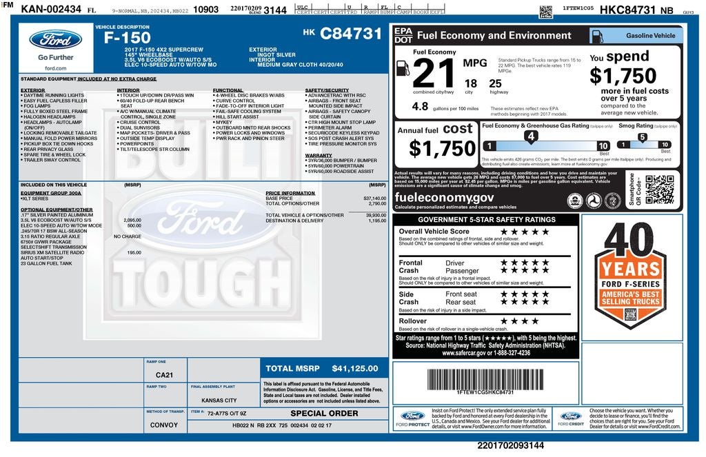 2017 Ford F-150 XLT