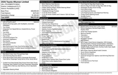 2026 Toyota 4Runner Limited