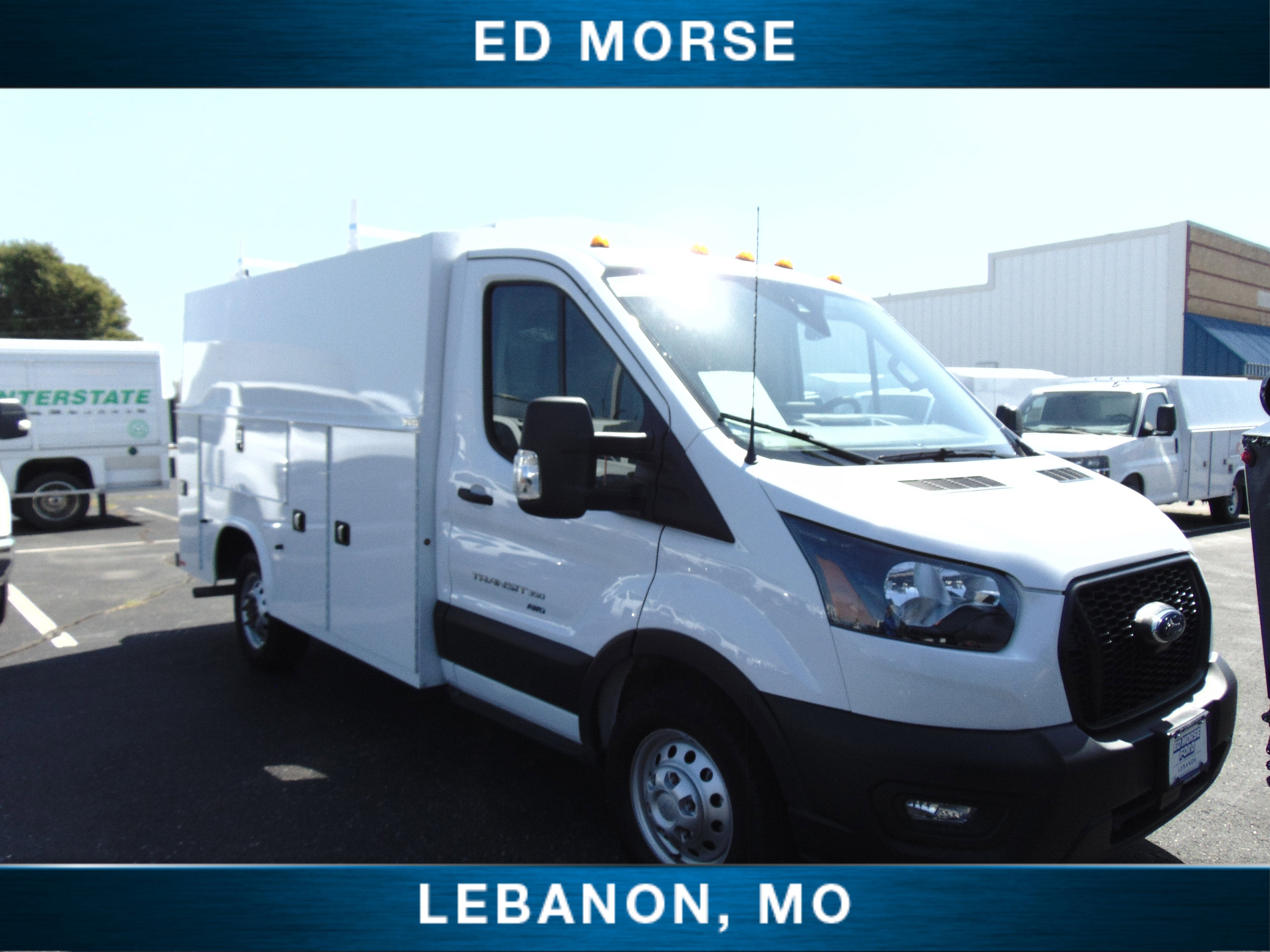 2023 Ford Transit Cutaway Knapheide KUV w/ 3 bow ladder rack