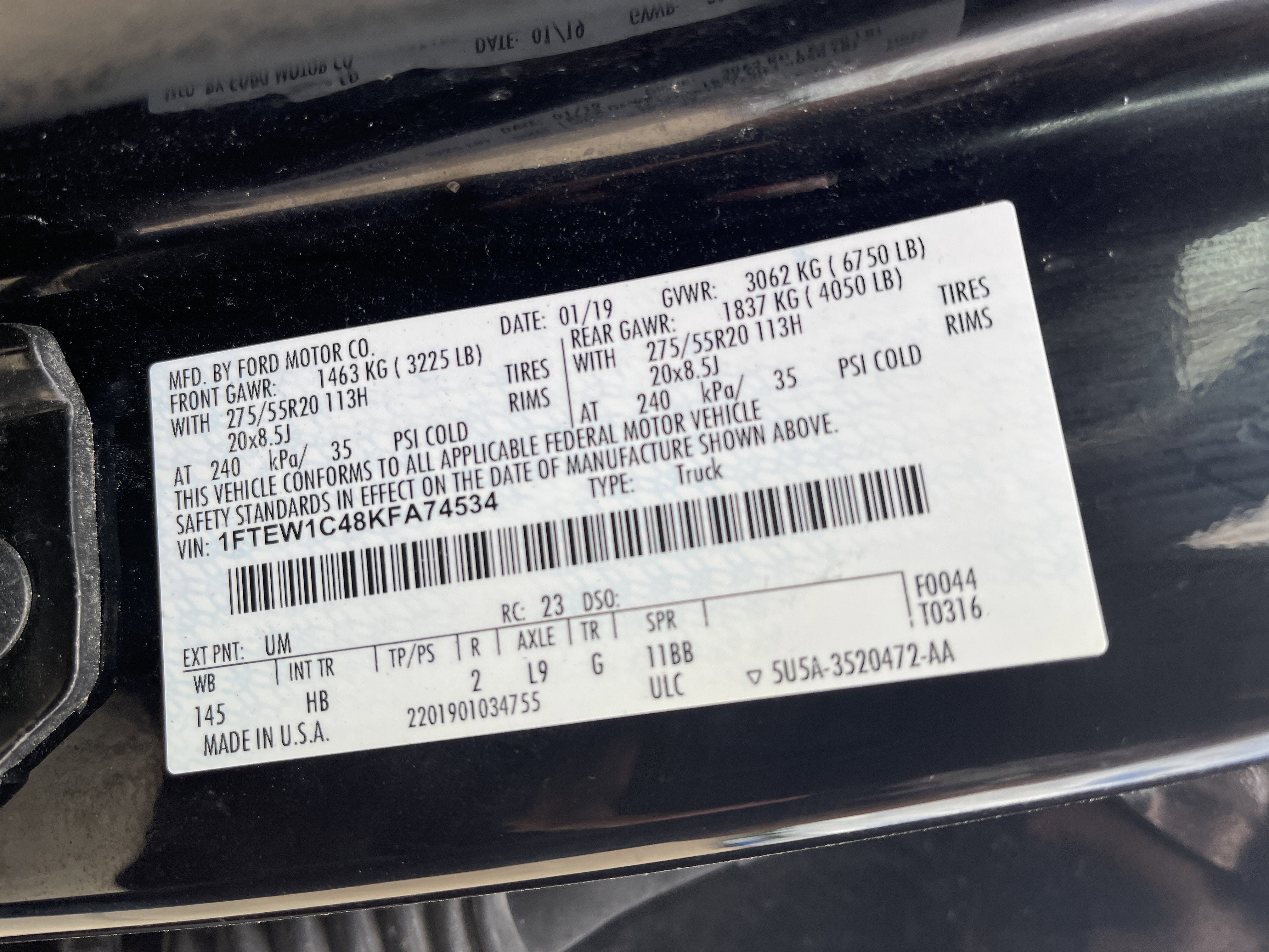 2019 Ford F-150 LARIAT