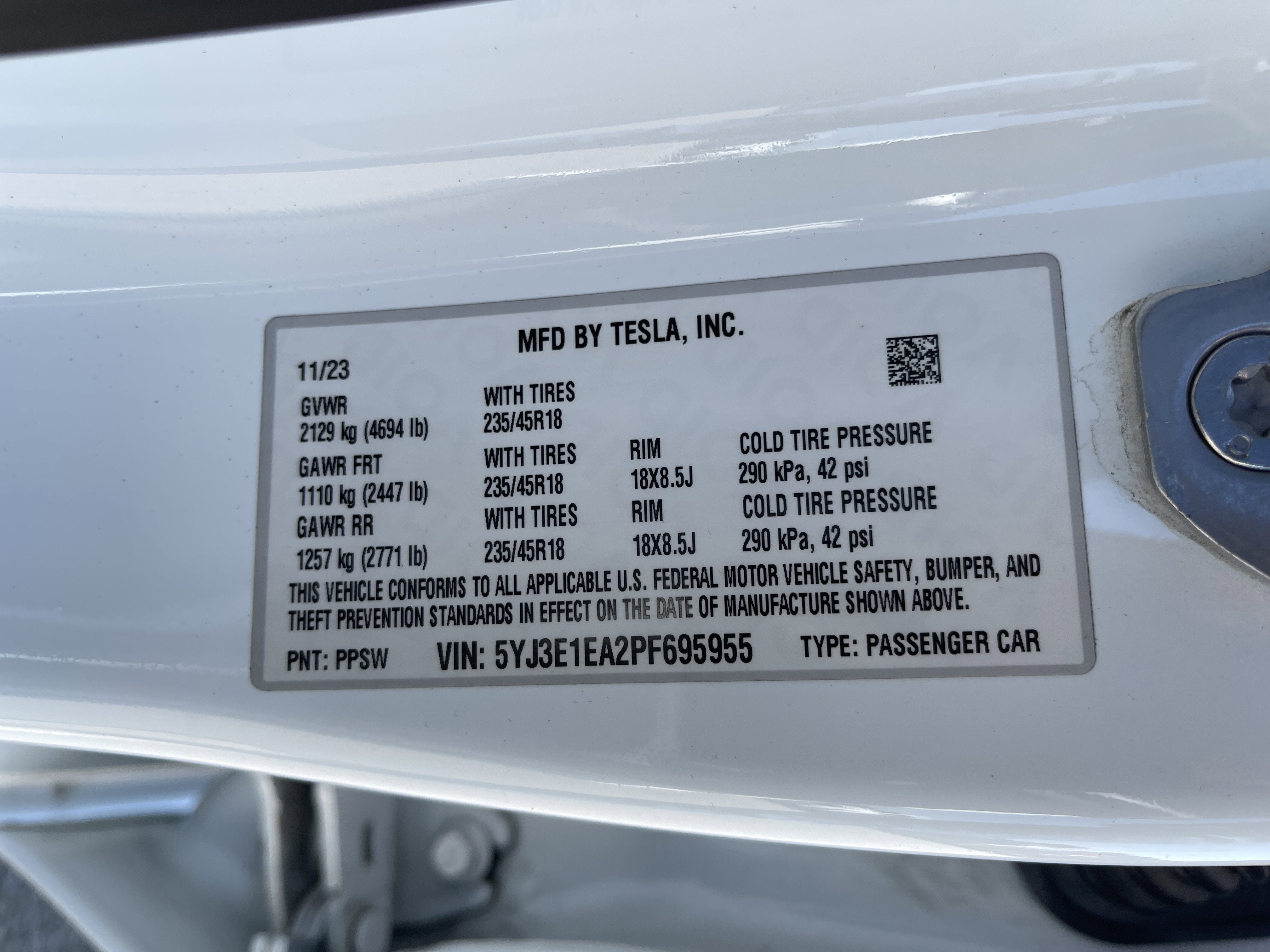 2023 Tesla Model 3 Base