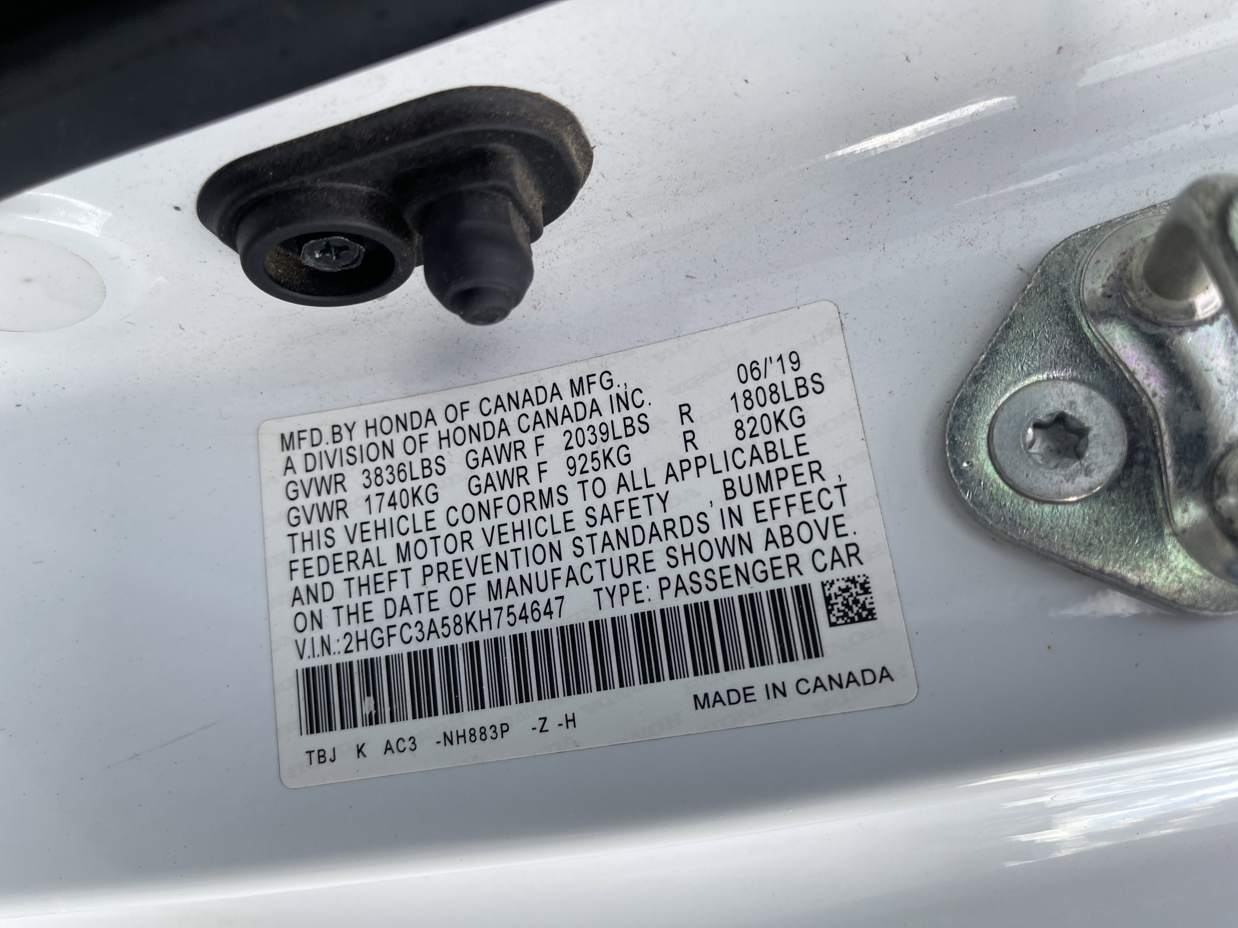 2019 Honda Civic Si Coupe NA