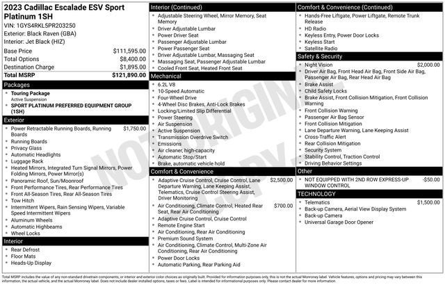 2023 Cadillac Escalade ESV Sport Platinum
