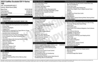 2023 Cadillac Escalade ESV Escalade ESV-V