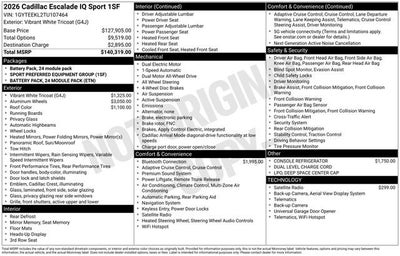 2026 Cadillac ESCALADE IQ Sport