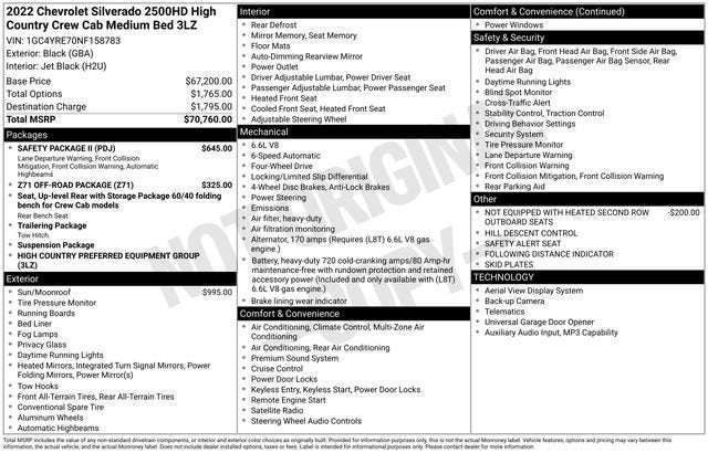 2022 Chevrolet Silverado 2500 HD High Country