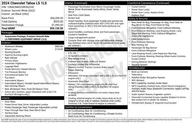 2024 Chevrolet Tahoe LS