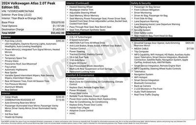 2024 Volkswagen Atlas 2.0T Peak Edition SEL