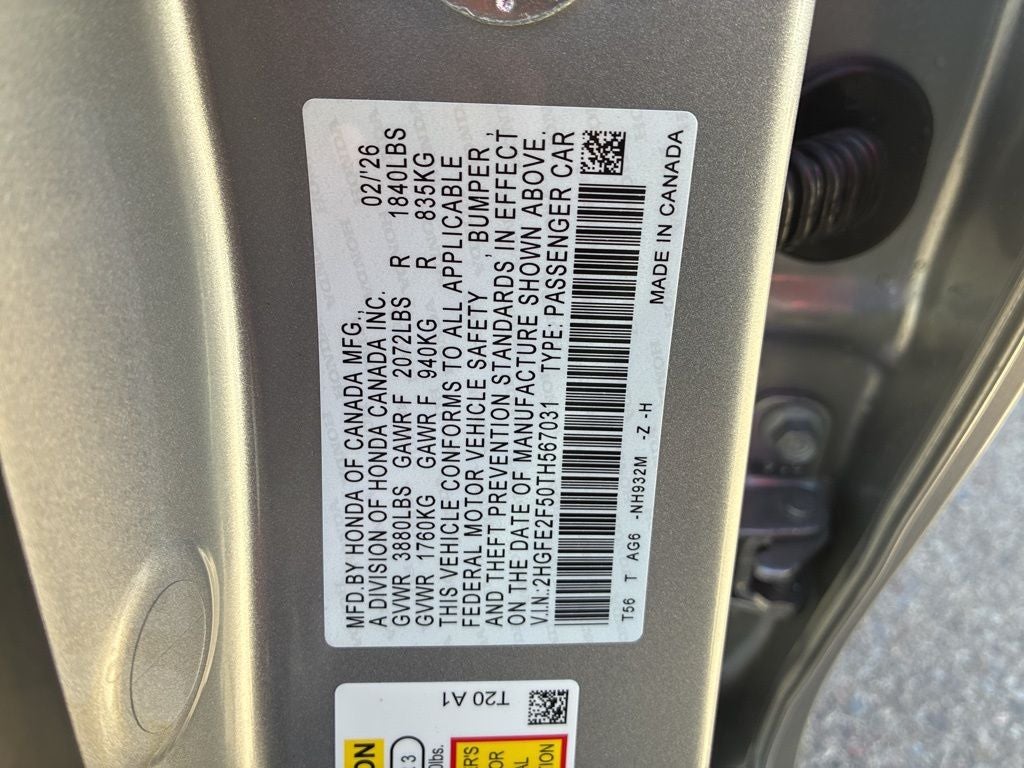 2026 Honda Civic Sport