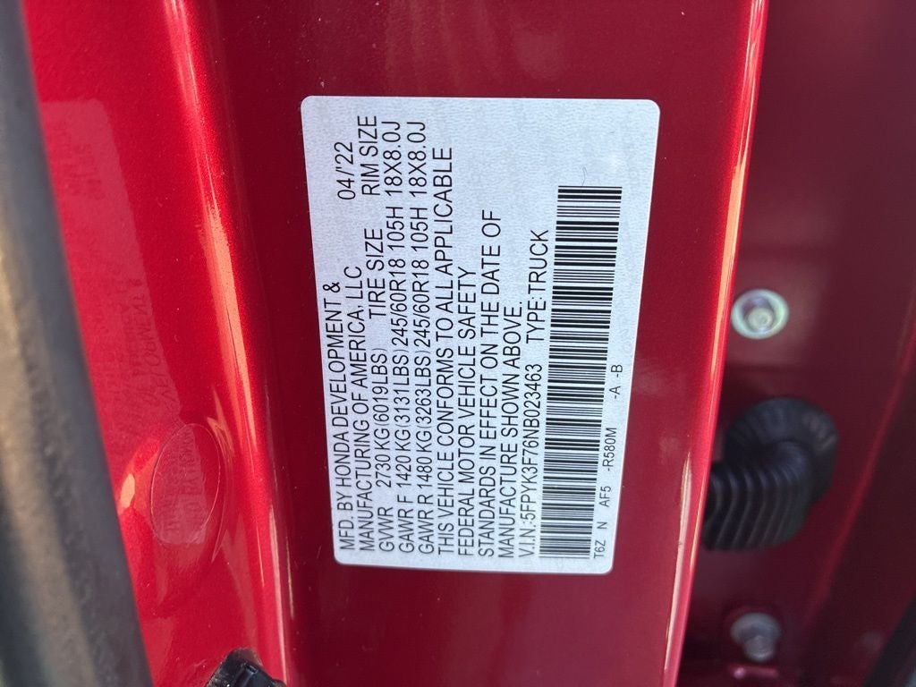 2022 Honda Ridgeline RTL-E