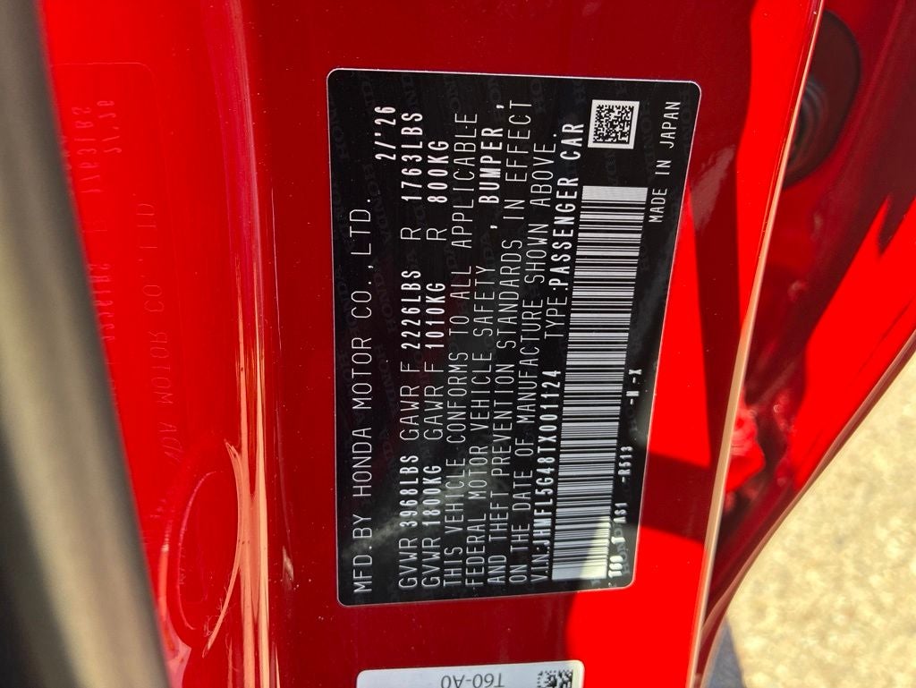 2026 Honda Civic Type R Manual