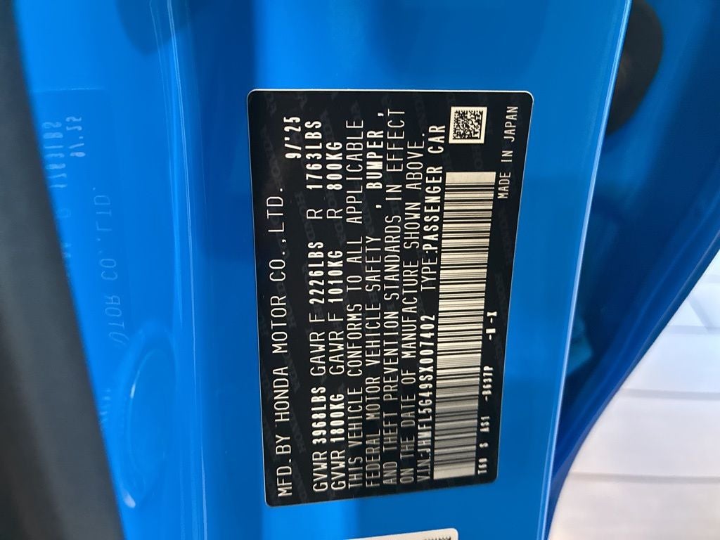 2025 Honda Civic Type R Manual