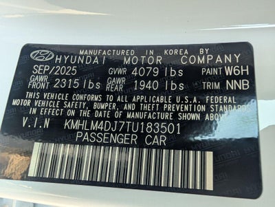 2026 Hyundai ELANTRA Hybrid SEL Sport