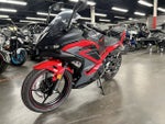 2025 Kawasaki Ninja 500 ABS Passion Red/Metallic Flat Spark Black Base