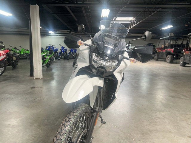 2025 Kawasaki KLR 650 Pearl Crystal White/Metallic Carbon Gray Base