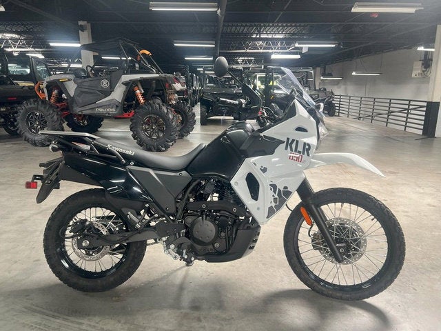 2025 Kawasaki KLR 650 S Pearl Crystal WhiteMetallic Carbon Gray