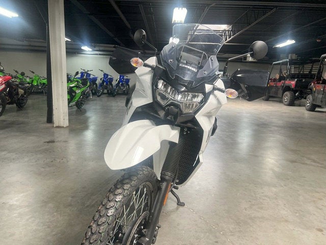 2025 Kawasaki KLR 650 S Pearl Crystal WhiteMetallic Carbon Gray