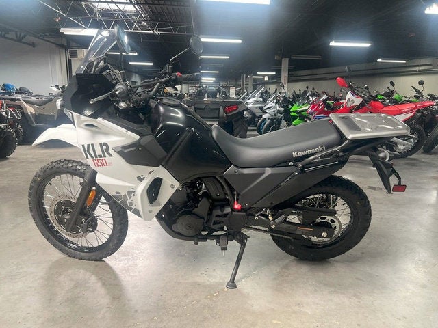 2025 Kawasaki KLR 650 S Pearl Crystal WhiteMetallic Carbon Gray